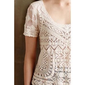Anthropologie Embroidered Top